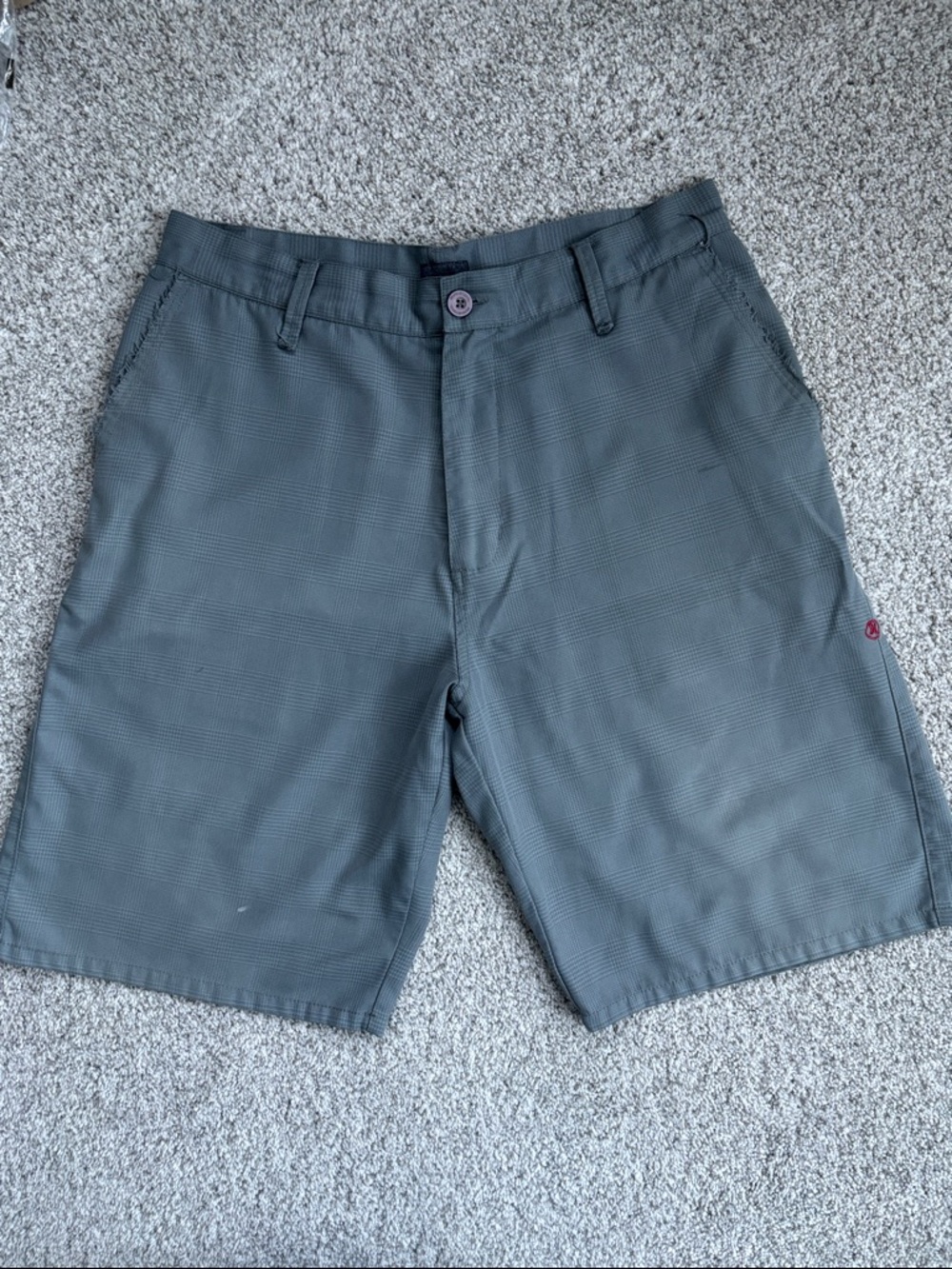 Hurley Gray Men's Flat Front Shorts